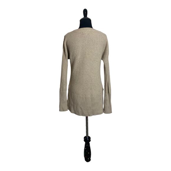 Rachel Zoe beige honey comb knit sweater size XS - Picture 8 of 9